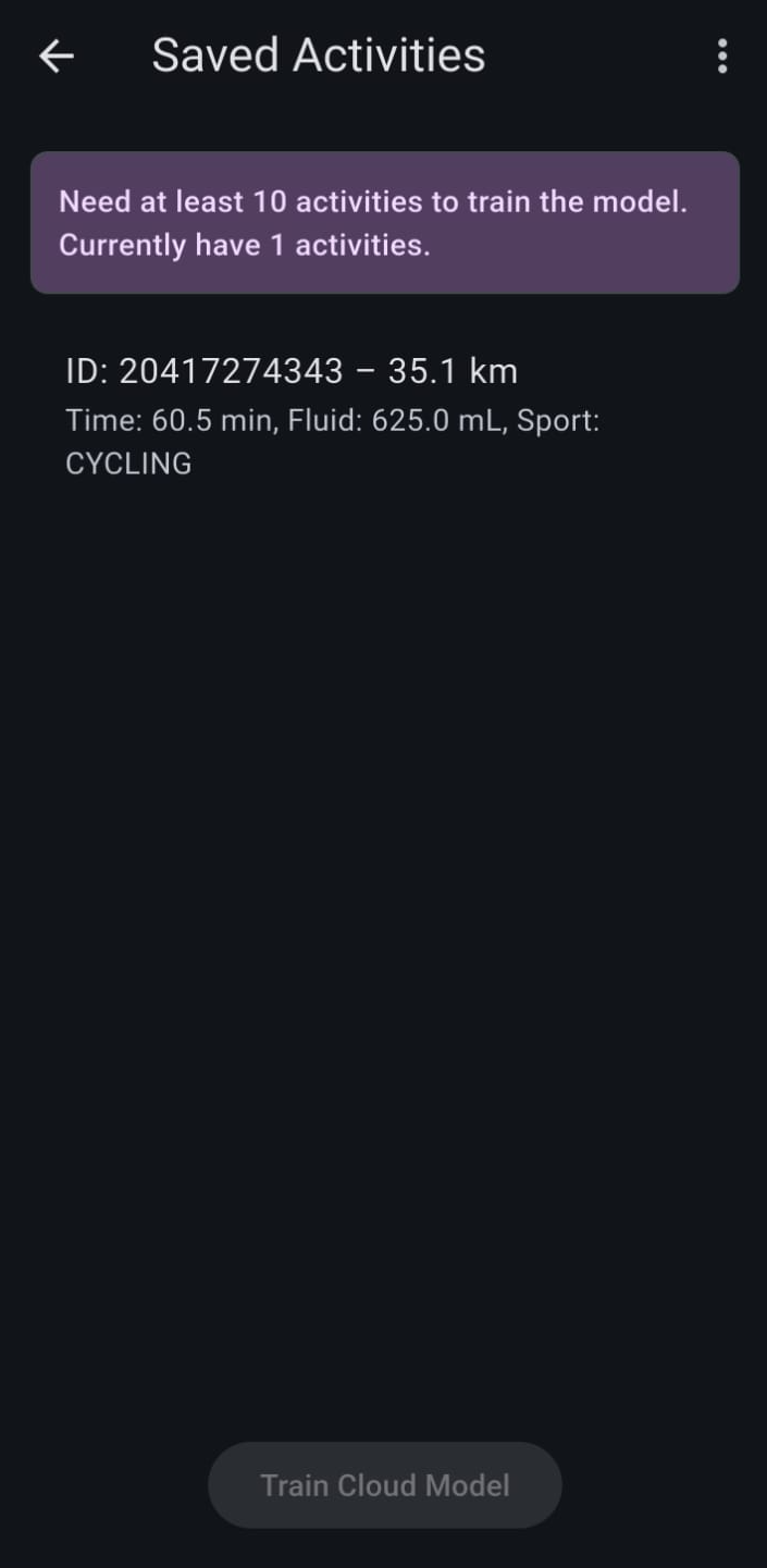 Import from Garmin Screenshot